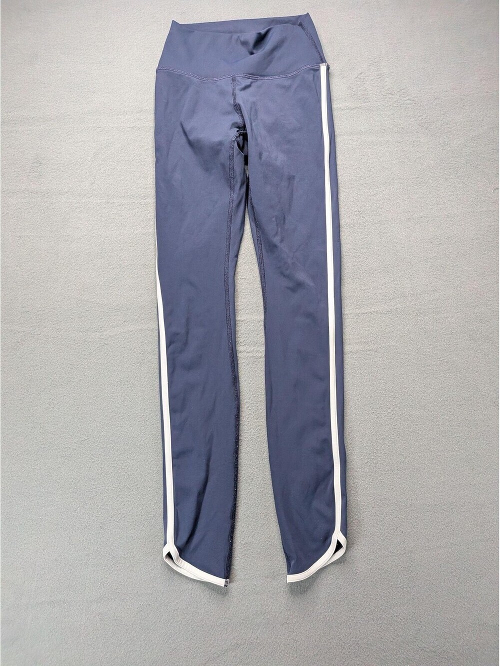 Gilly Hicks Leggings Womens XS Blue High Waist Ankle Side Stripe Yoga Running